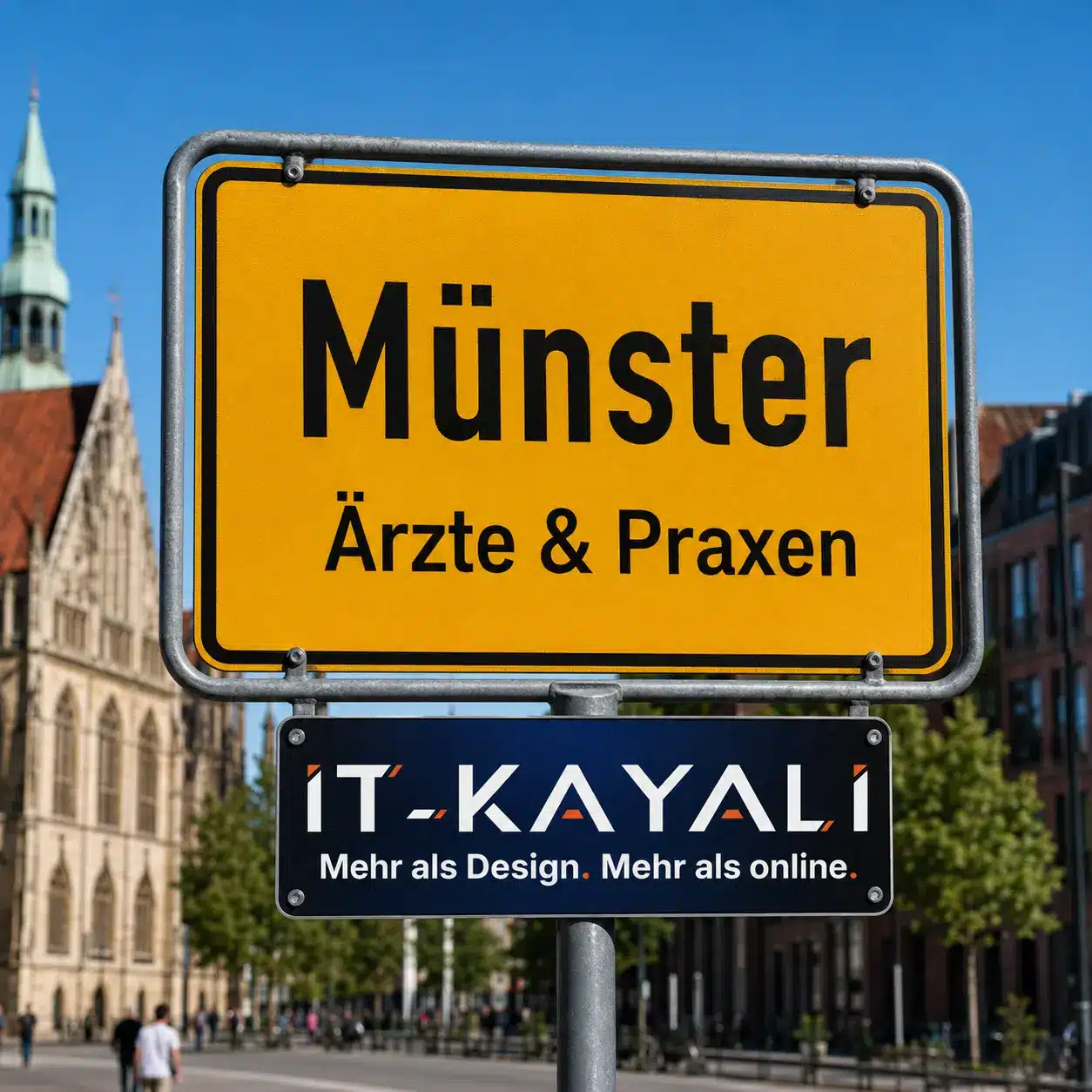 aerzte-praxen-muenster mit Praxis Website Online Terminbuchung Patientenformular Local SEO Google Unternehmensprofil Referenzen Serverhosting und IT-Support
